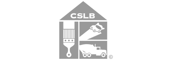 CSLB logo with tools and truck.