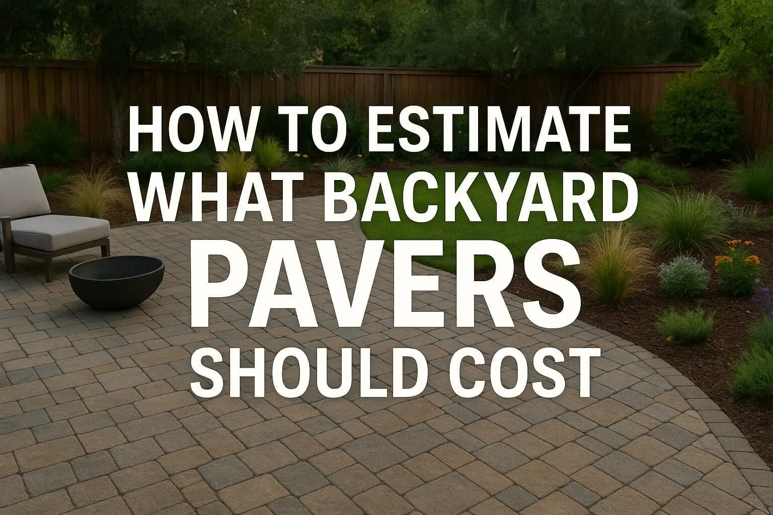 Backyard pavers cost estimation guide.