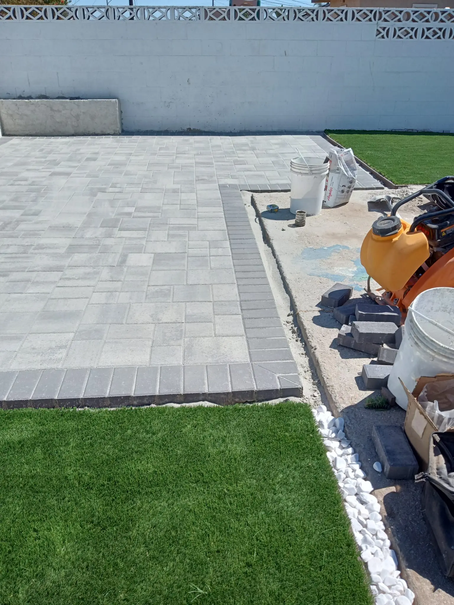 During Thousand Oaks front and backyard remodeling