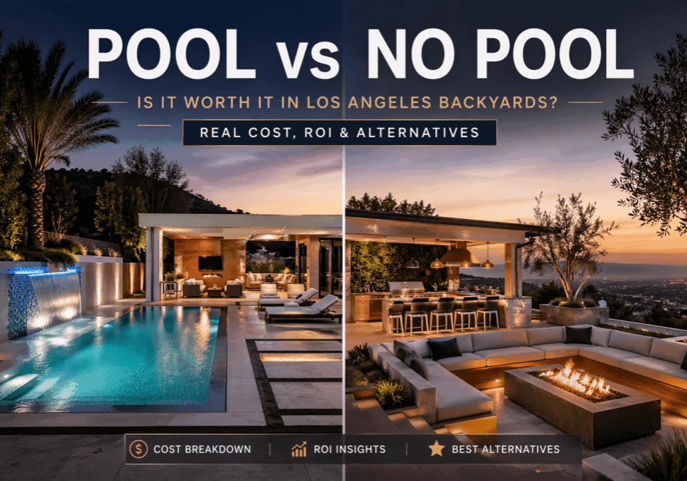 Luxury backyard pool and spa design in Los Angeles home